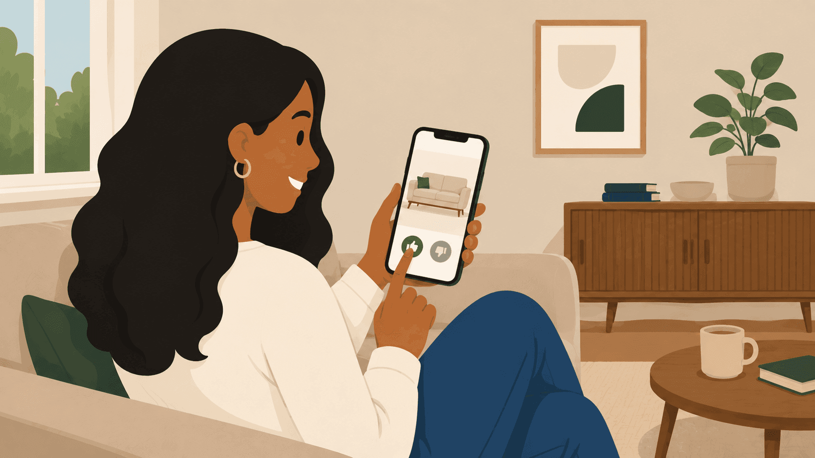 Adding items and voting on a furniture wishlist